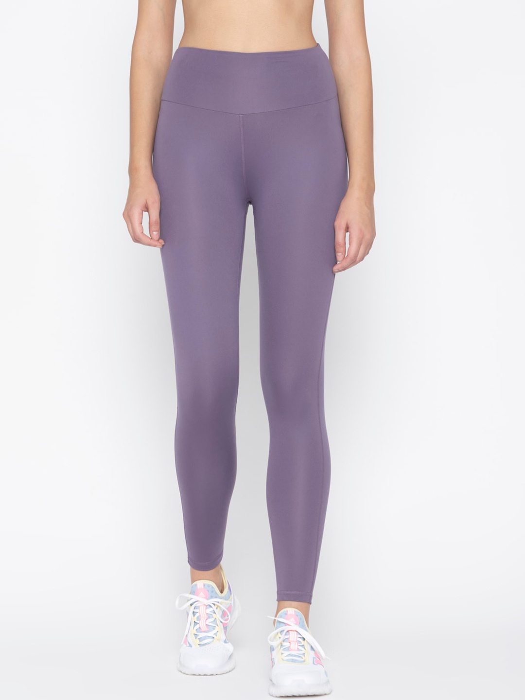 

ADIDAS Women High Rise Yoga Ankle Length Tights, Purple