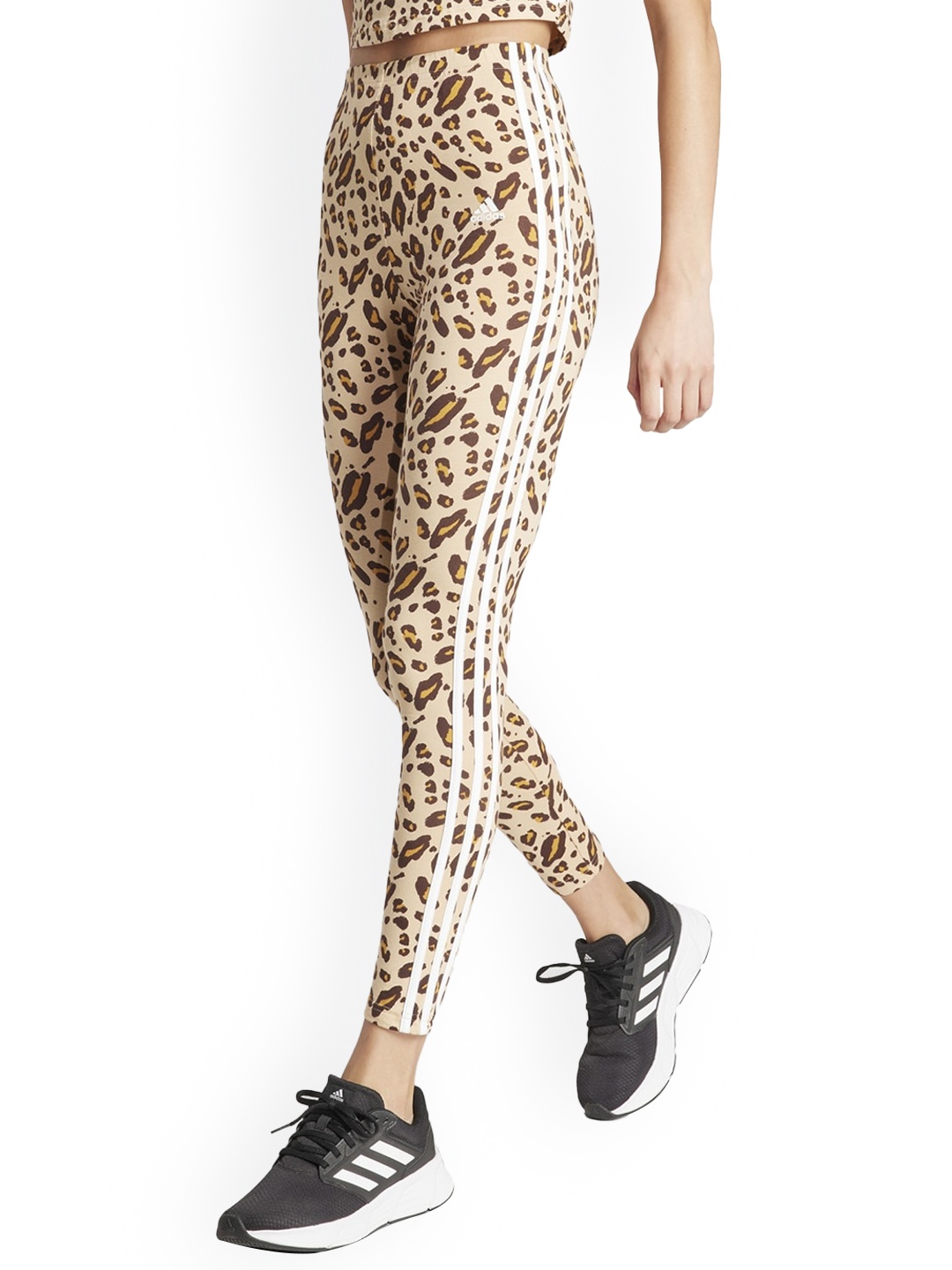 

ADIDAS ANML 3S LEG Women Animal Printed Ankle Length Tights, Beige