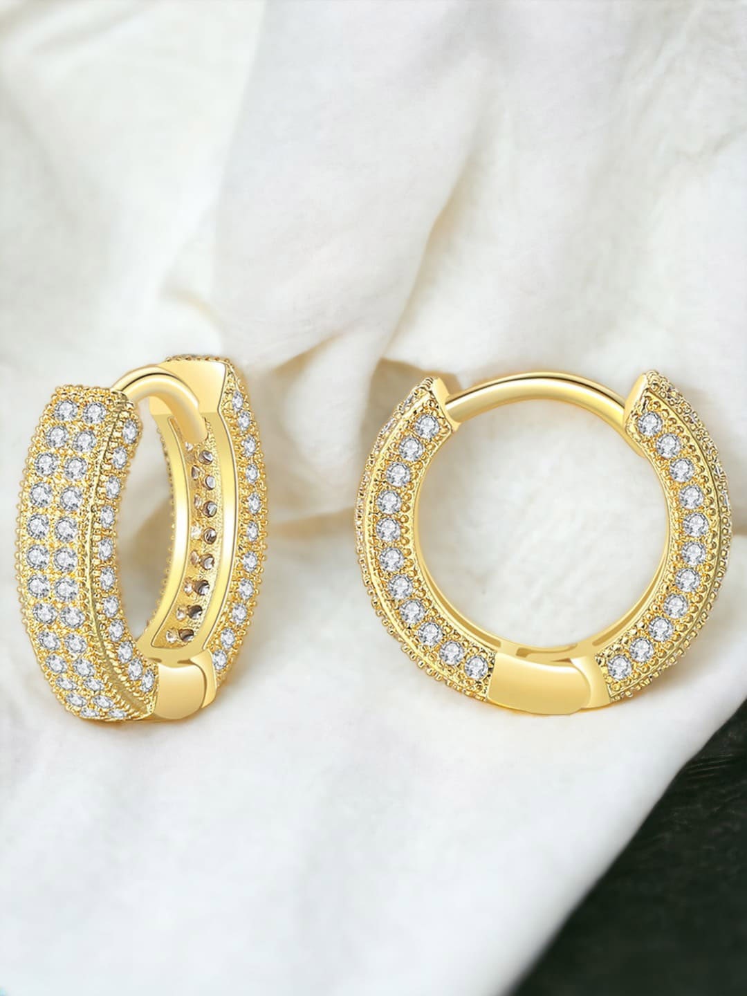 

Jewels Galaxy Gold-Toned Circular Hoop Earrings