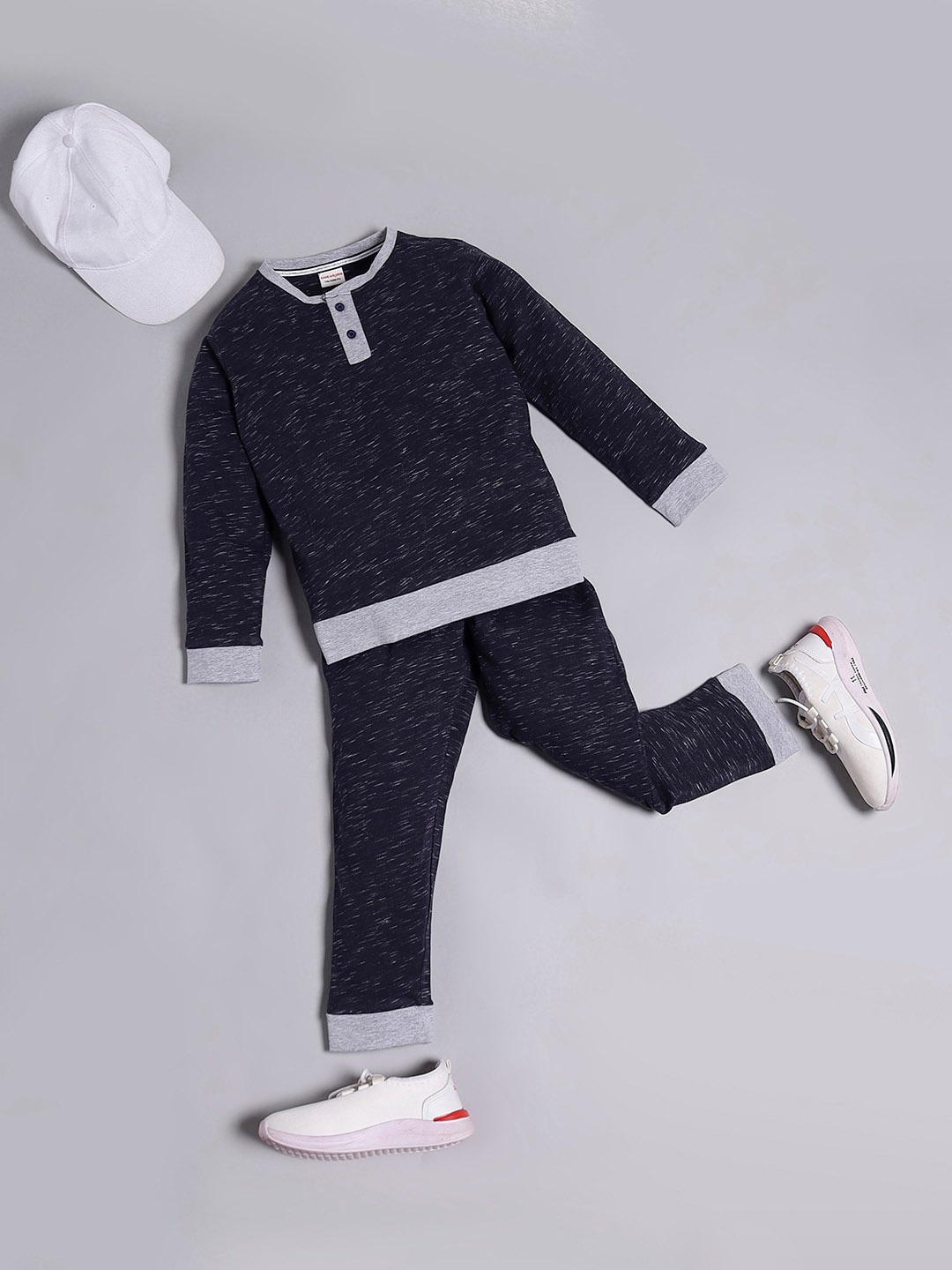 

RAINE AND JAINE Boys Navy Blue Night suit
