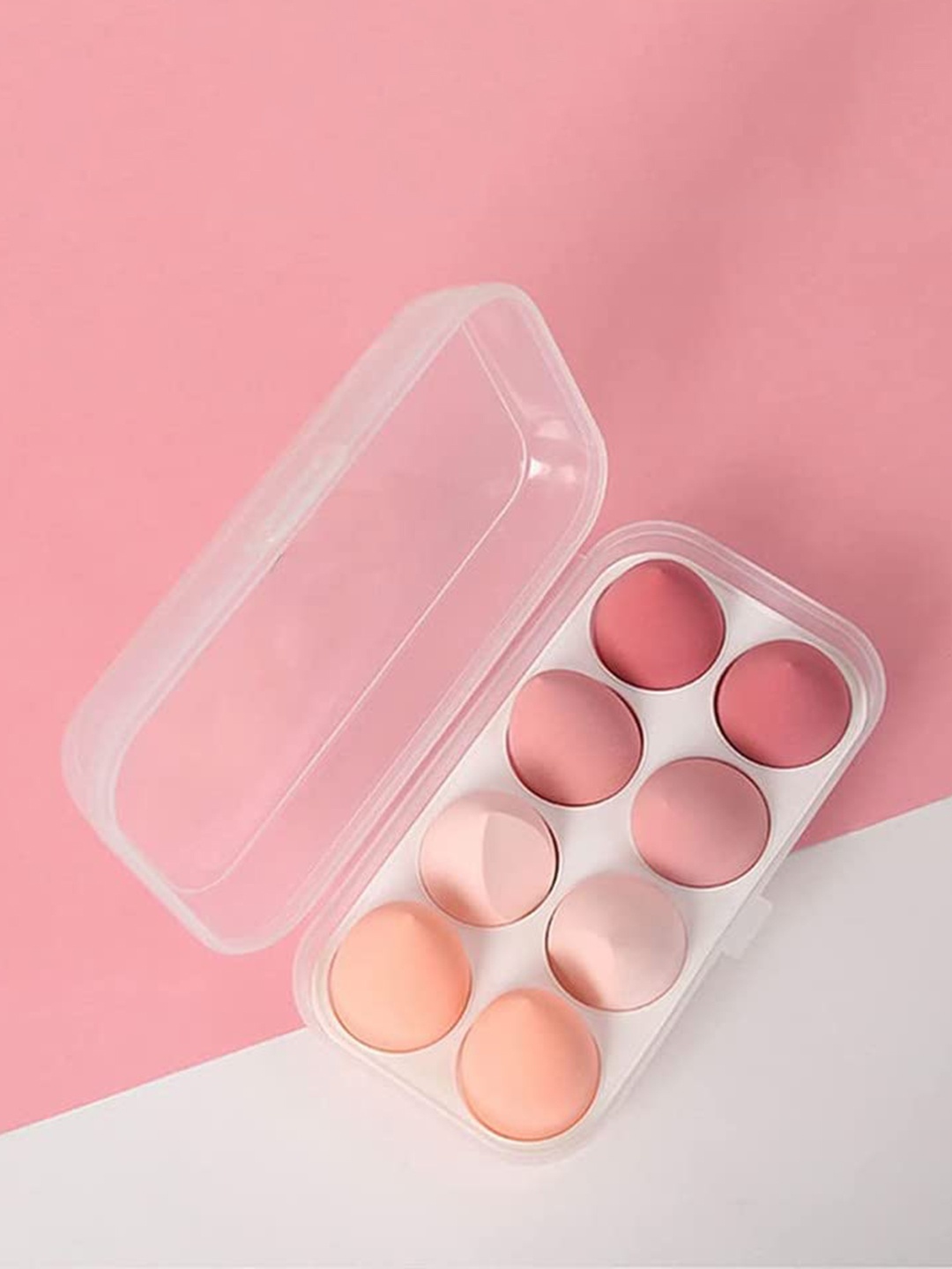 

CHRONEX Set Of 8 Professional Makeup Blender Sponge With Case, Pink