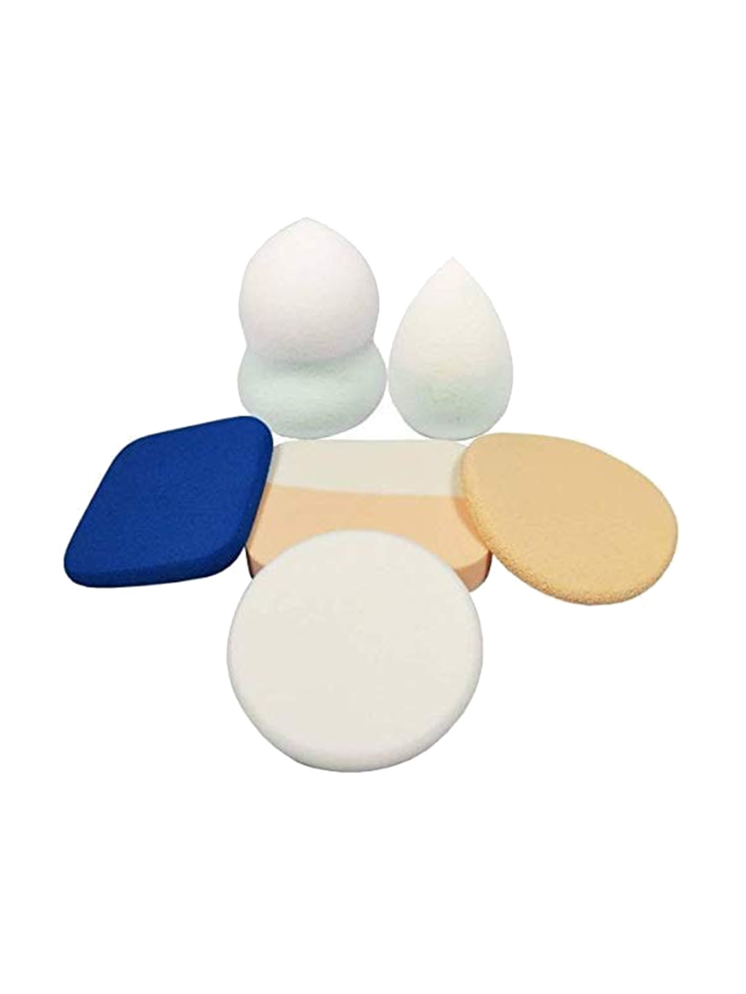 

CHRONEX Set Of 6 Premium Beauty Blender Sponge & Puff, Nude