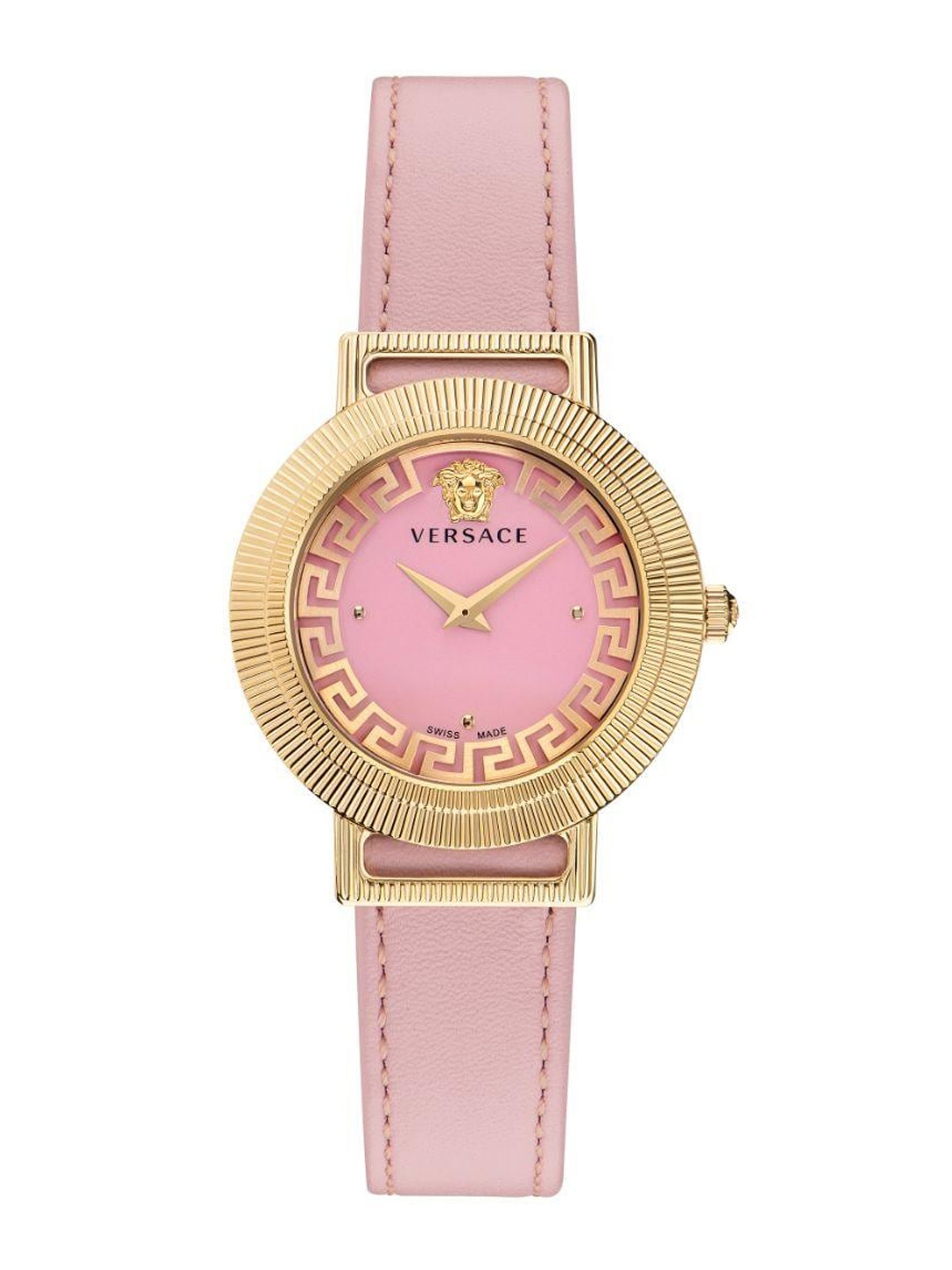

Versace Women Leather Straps Textured Analogue Watch VE3D00222, Pink