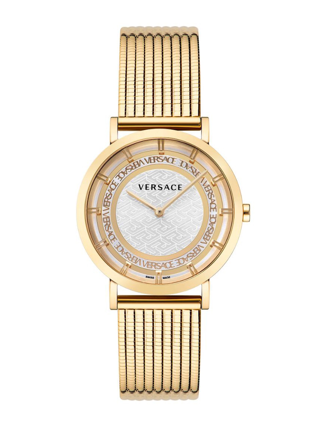 

Versace Women Textured Stainless Steel Analogue Watch VE3M00522, Silver