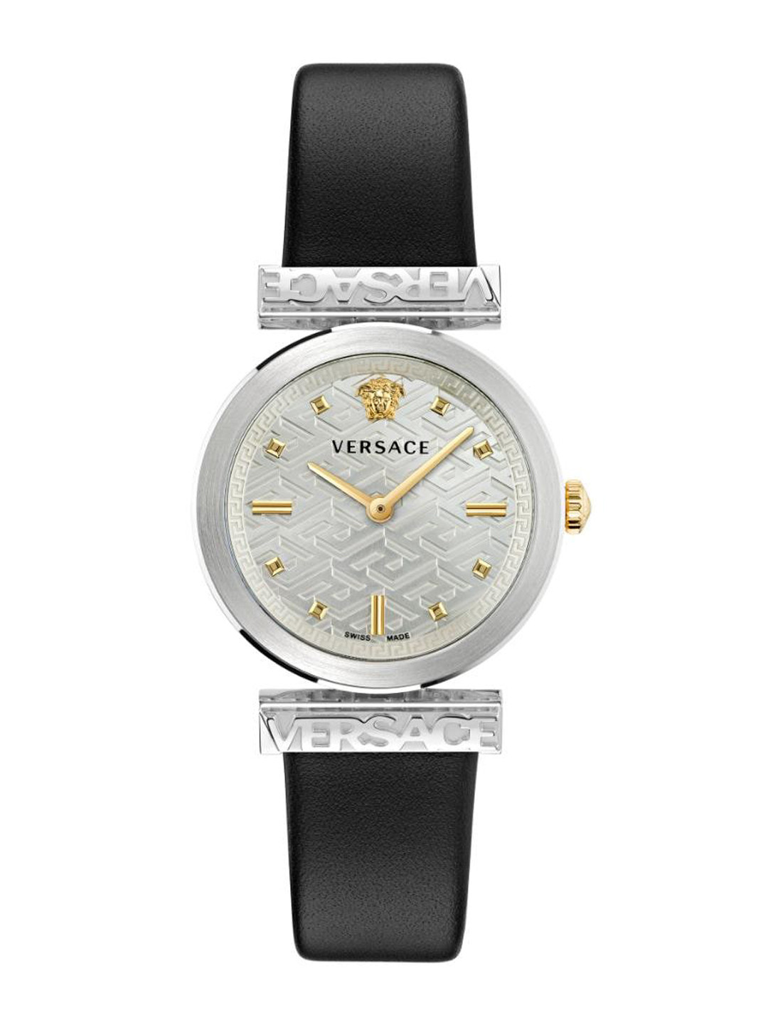 

Versace Women Leather Straps Analogue Watch VE6J00123, Silver