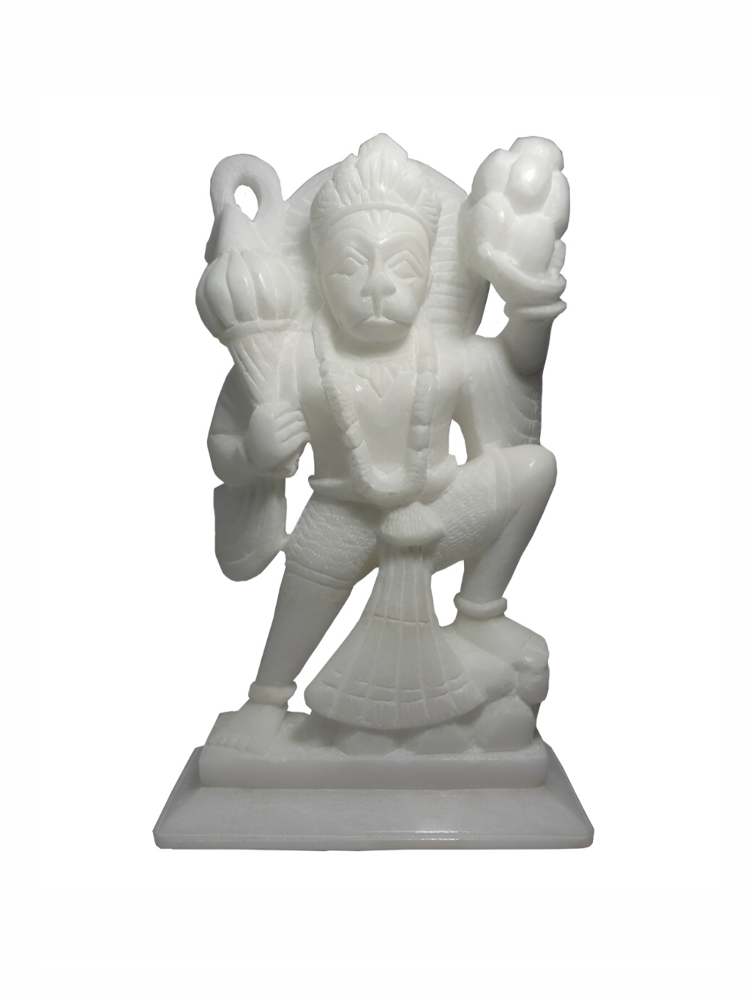 

Avinash Handicrafts White Marble Hanuman Religious Idol Showpiece