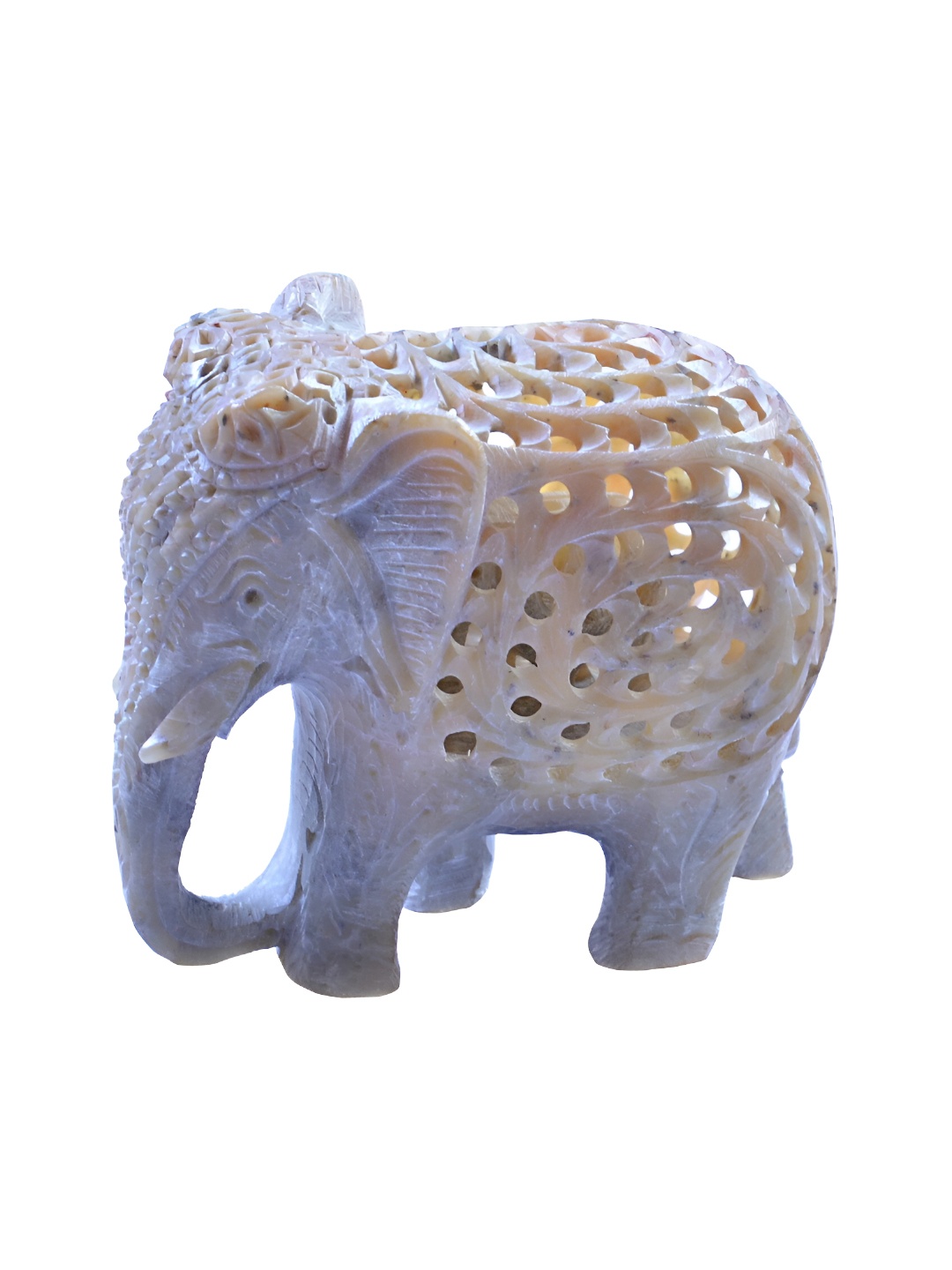 

Avinash Handicrafts White & Beige Animal Stoned Showpiece