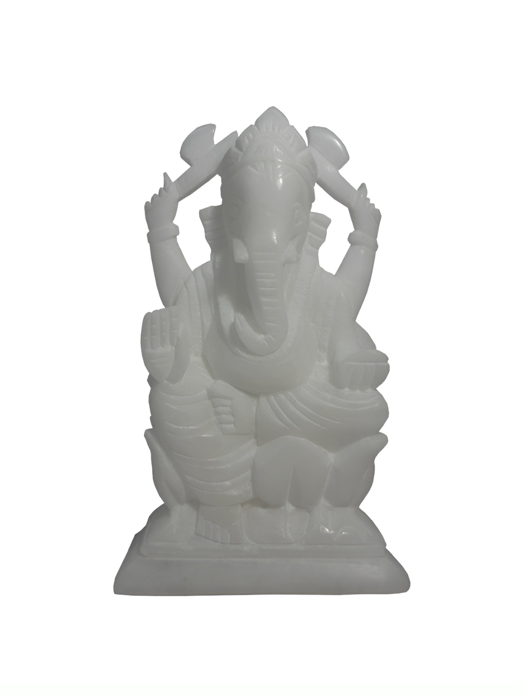 

Avinash Handicrafts White Marble Ganesh Religious Idol Showpiece
