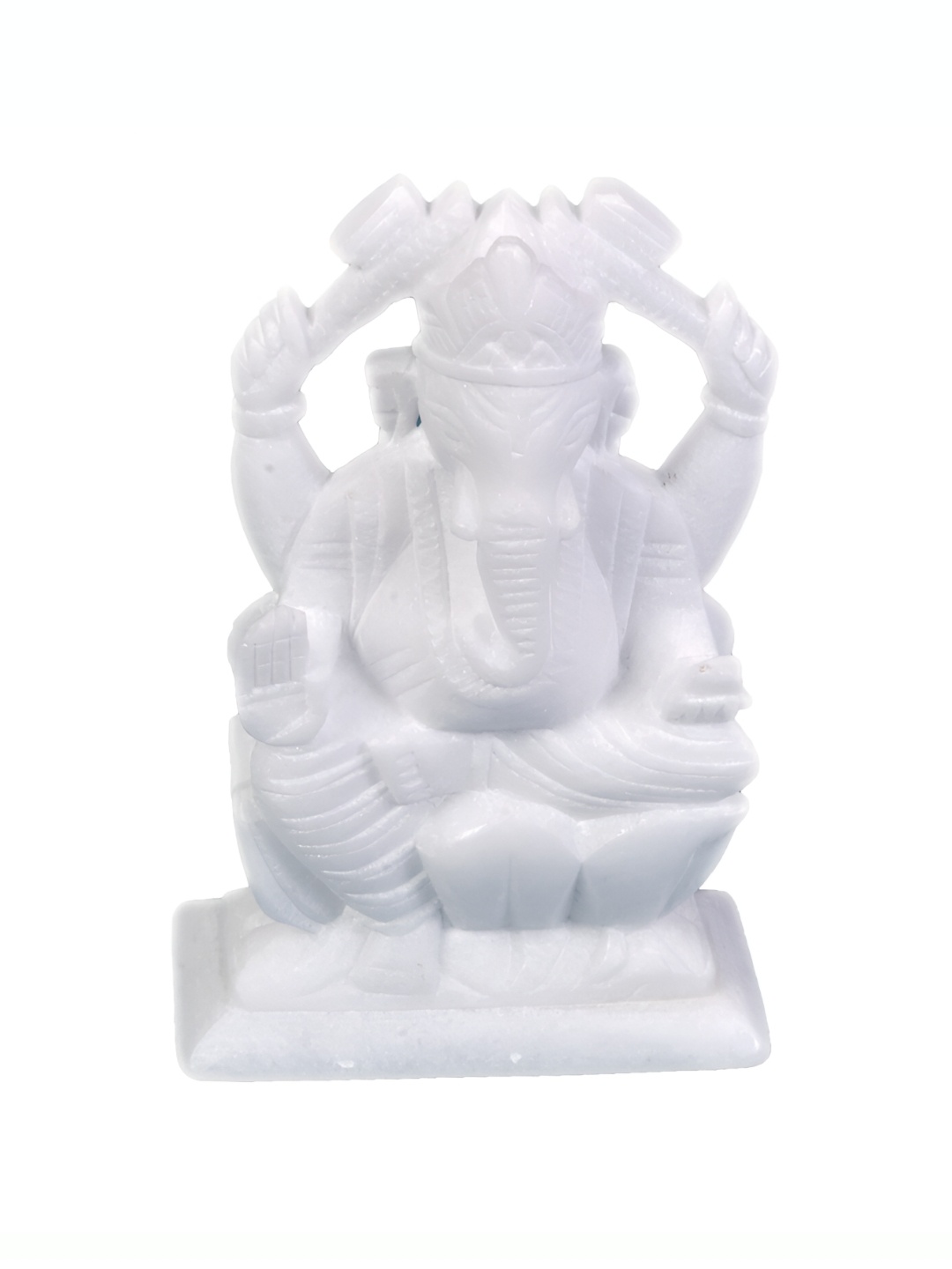 

Avinash Handicrafts White Marble Ganesha Religious Idol Showpiece