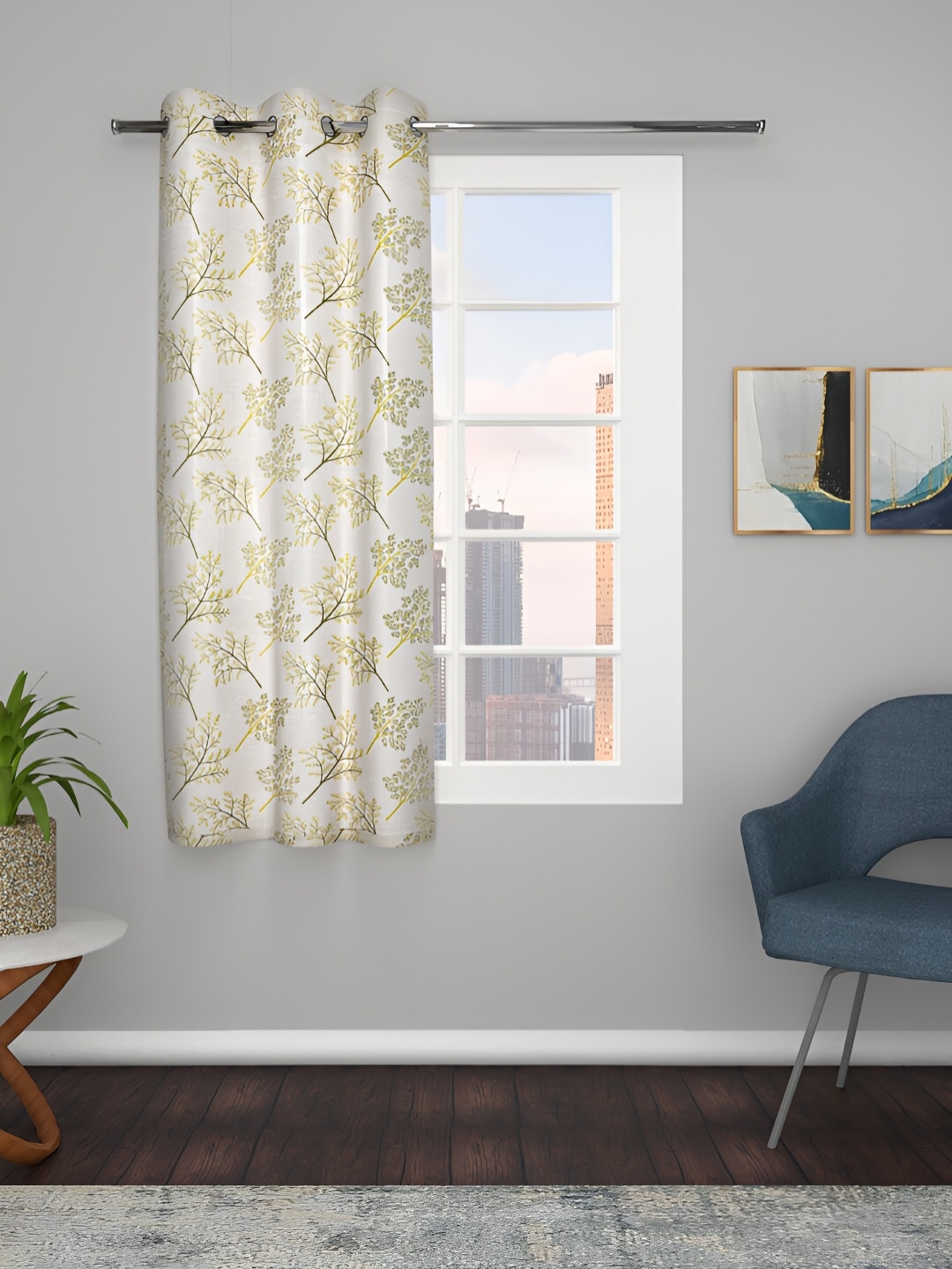 

THE CONVERSION Green Floral Window Curtain