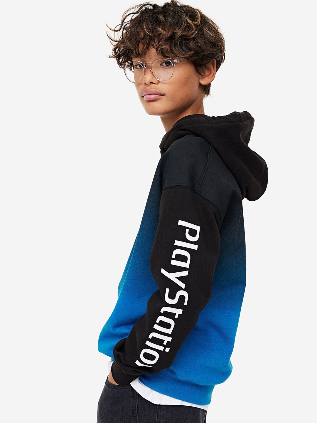 

H&M Boys Motif-Detail Hoodie, Black