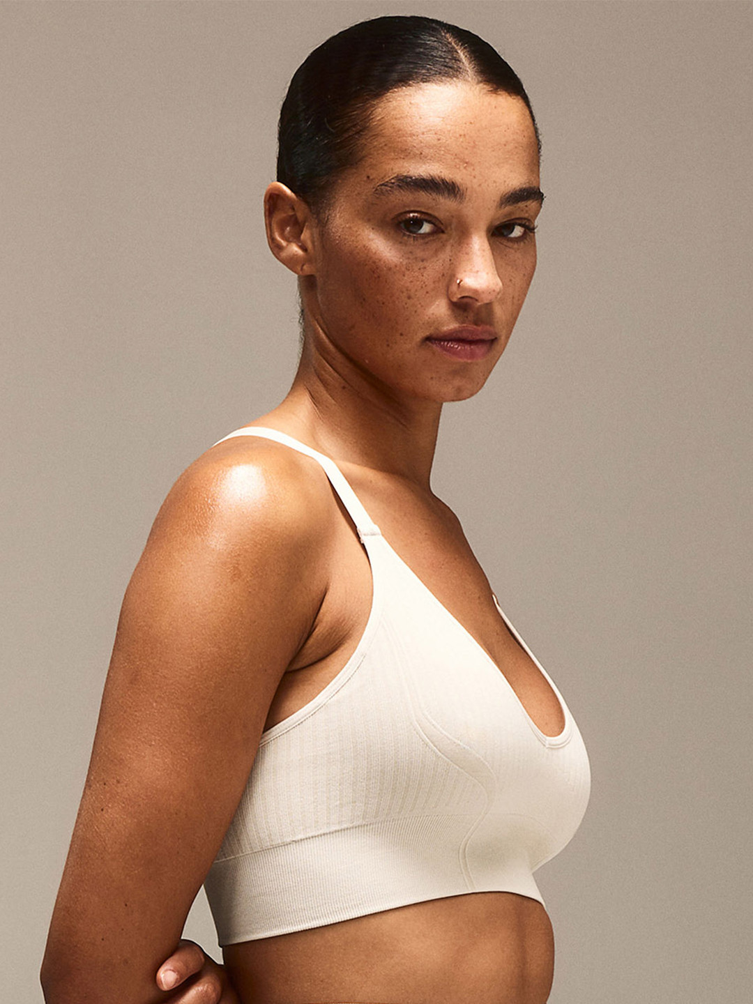 

H&M DryMove Medium Support Sports Bra, Beige