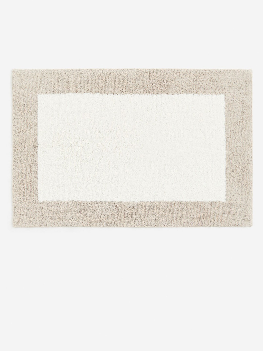 

H&M Beige & Cream Colored Pure Cotton Tufted Bath Mat