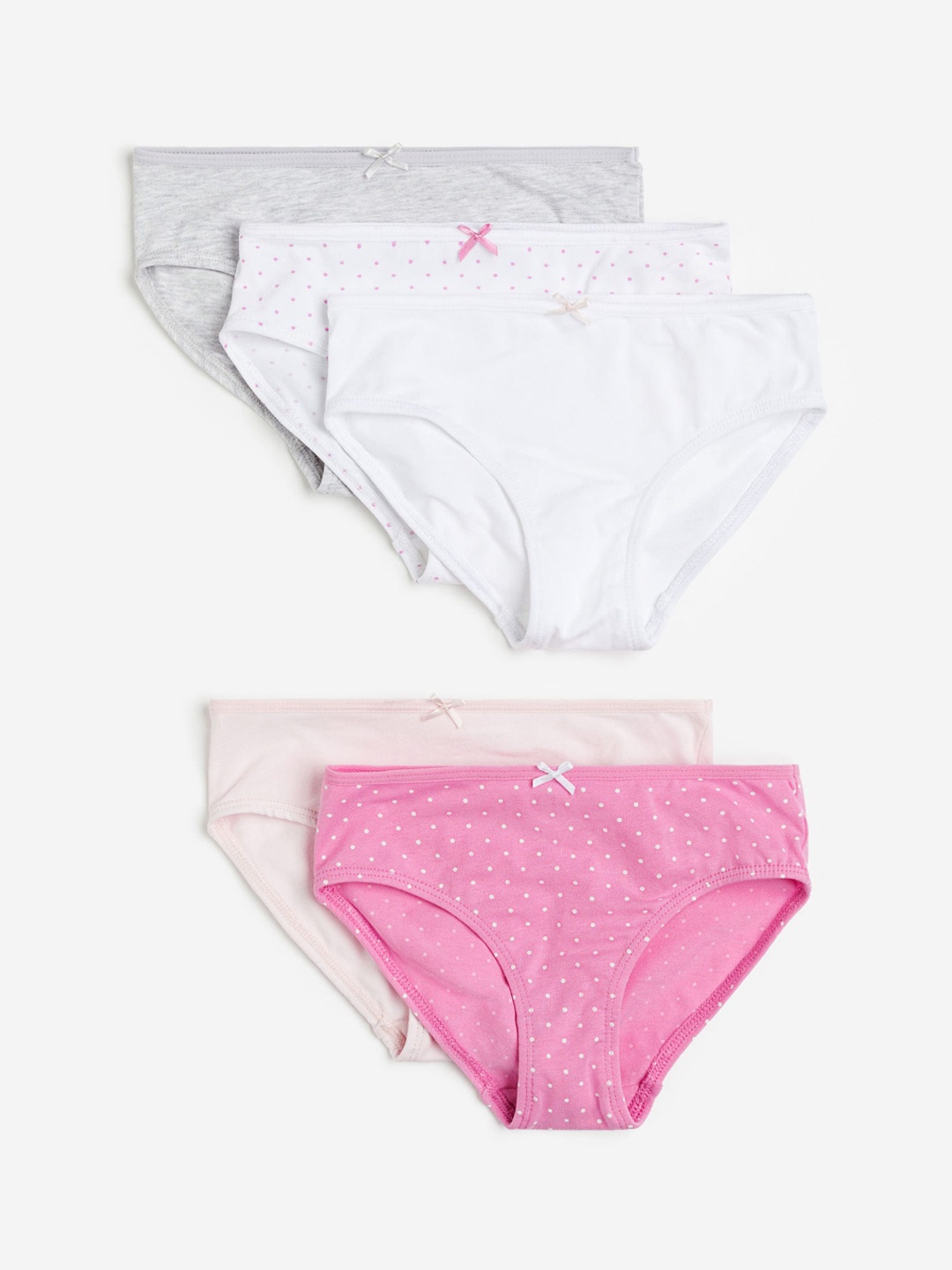 

H&M Girls 5-Pack Cotton Briefs, Pink