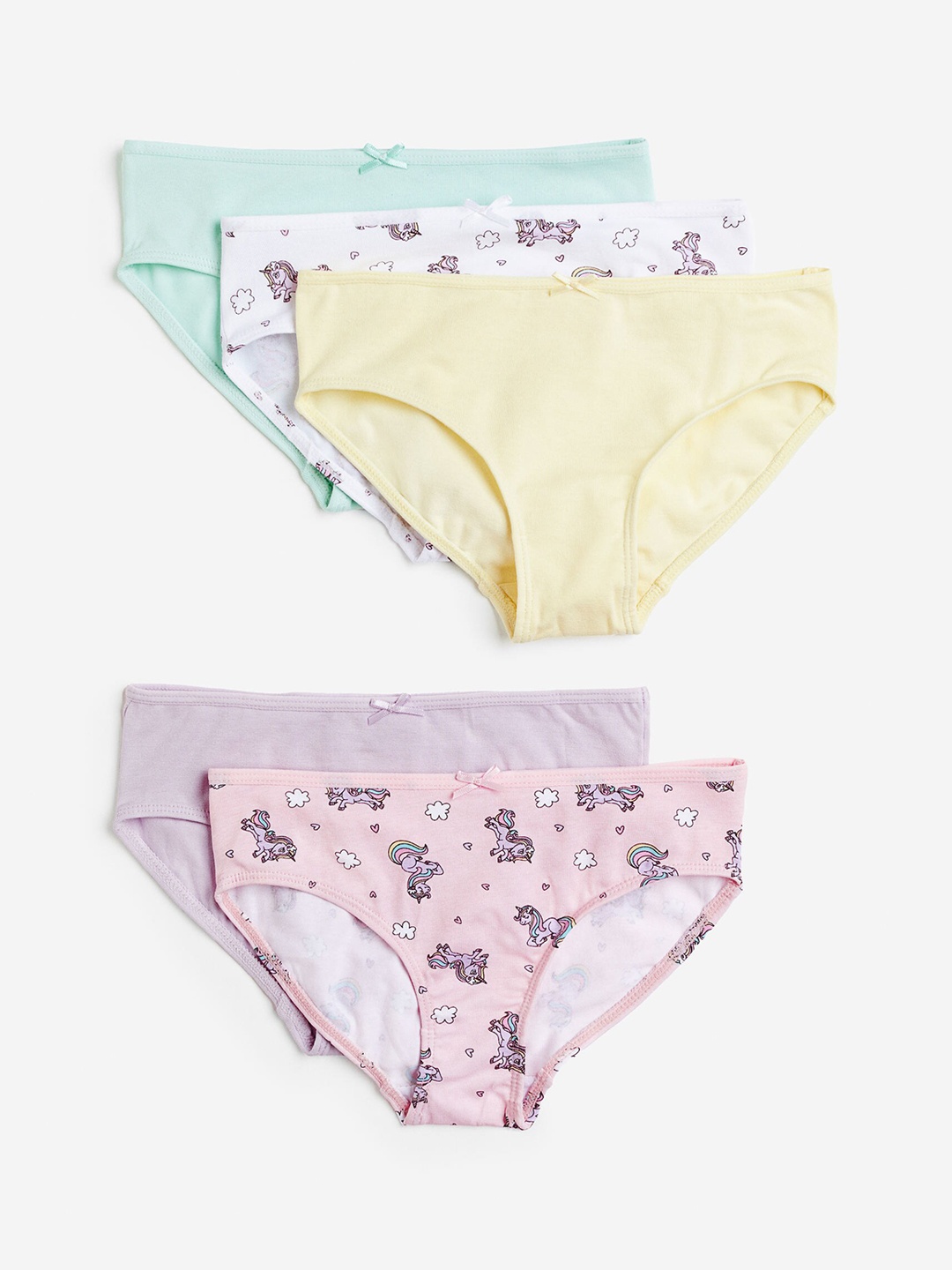 

H&M Girls 5-Pack Cotton Briefs, Purple