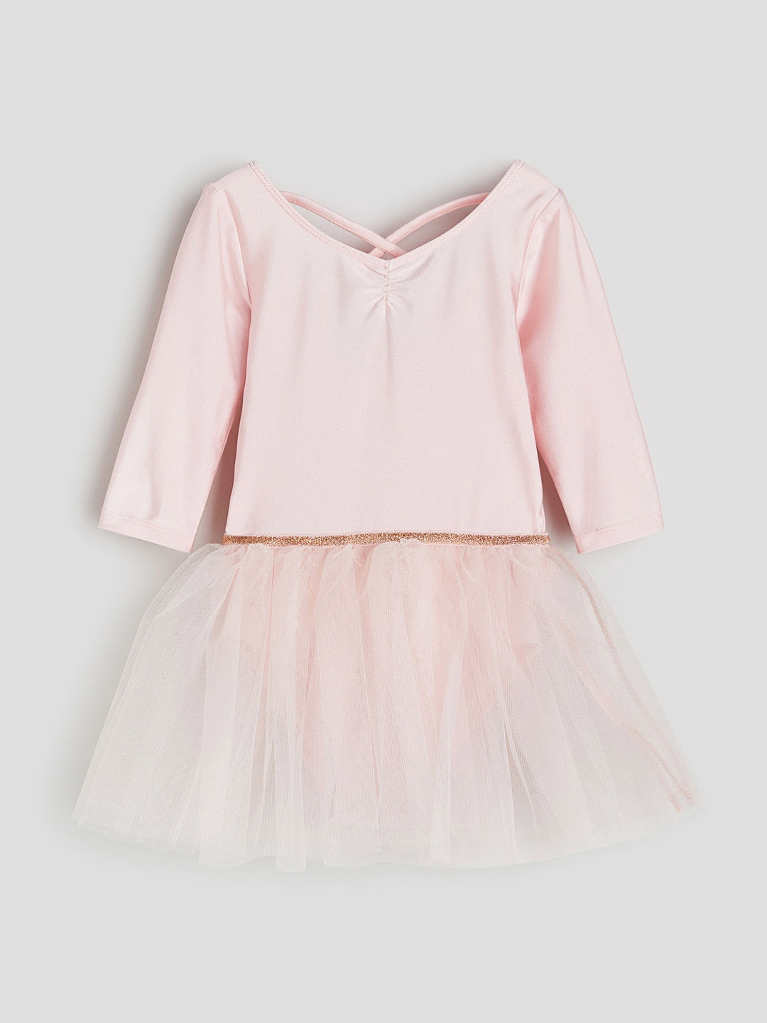 

H&M Girls Dance Leotard With Tulle Skirt, Pink