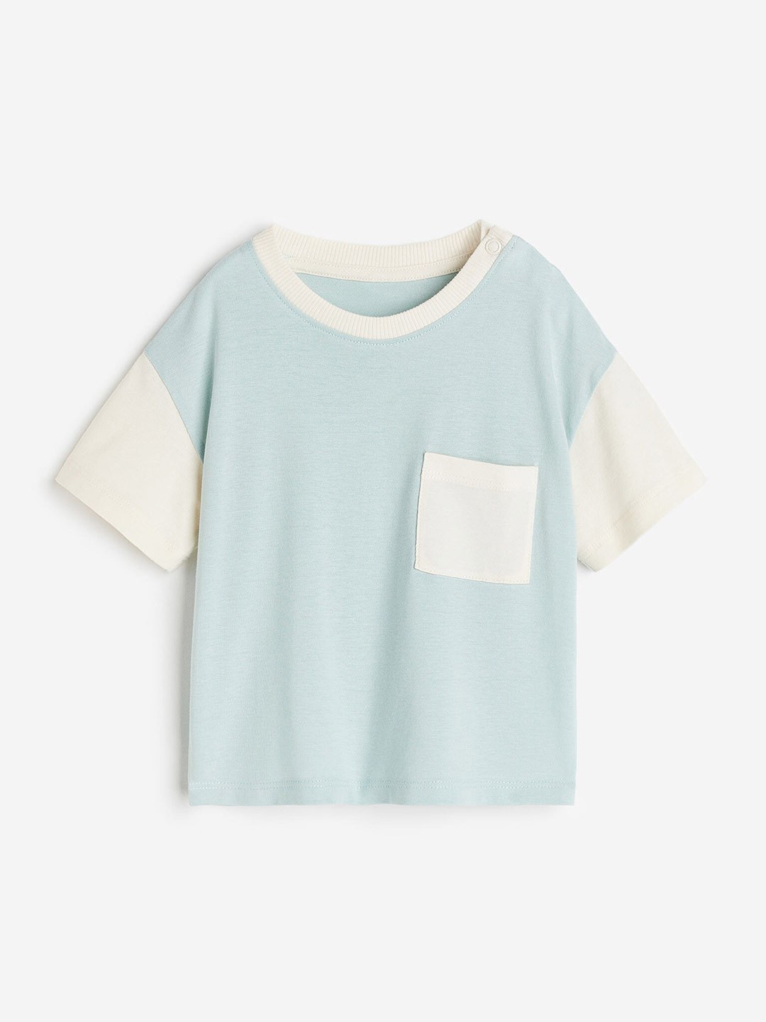 

H&M Infants Boys Pure Cotton Jersey T-shirt, Turquoise blue