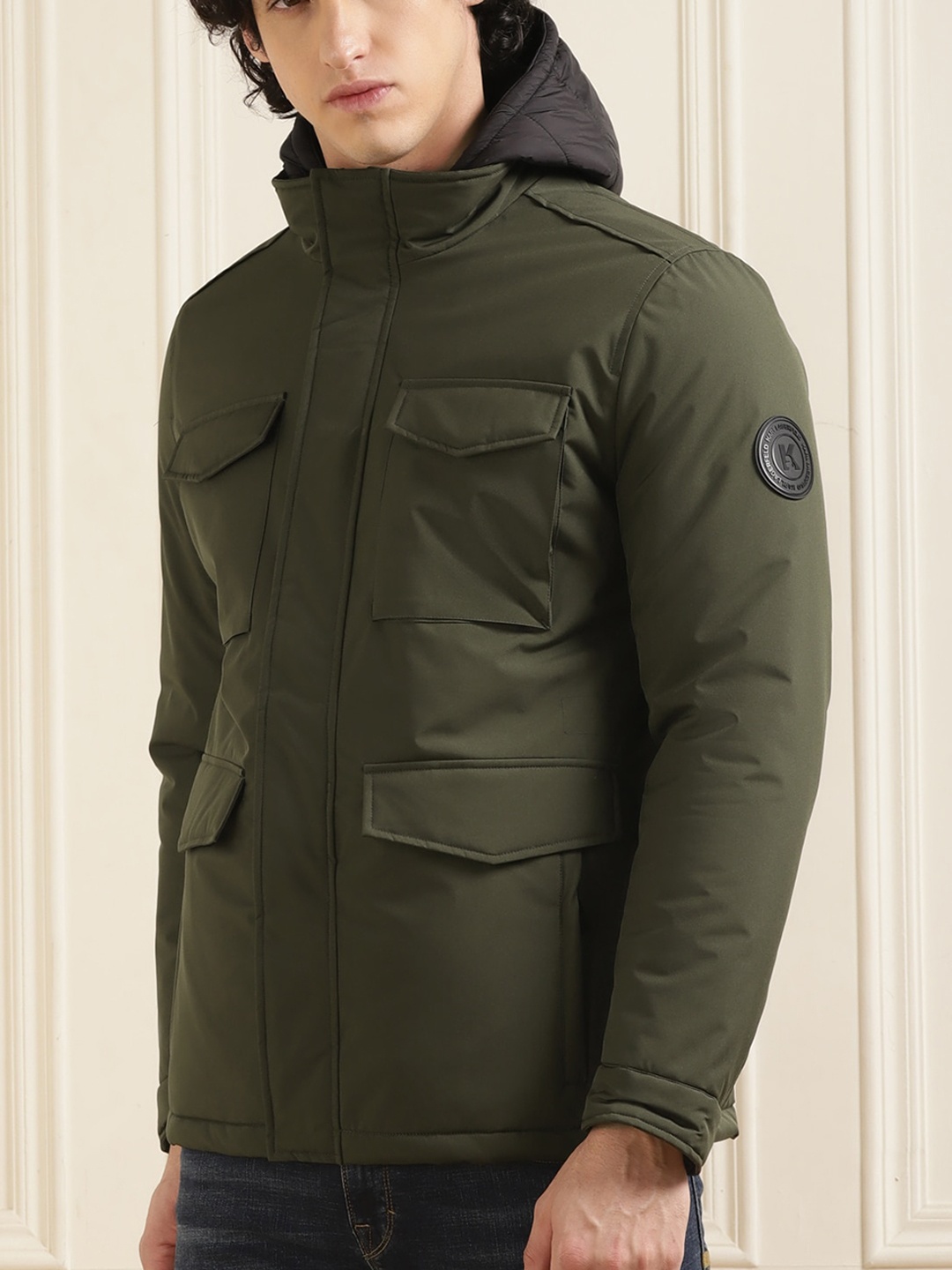 

Karl Lagerfeld Hooded Padded Jacket, Green