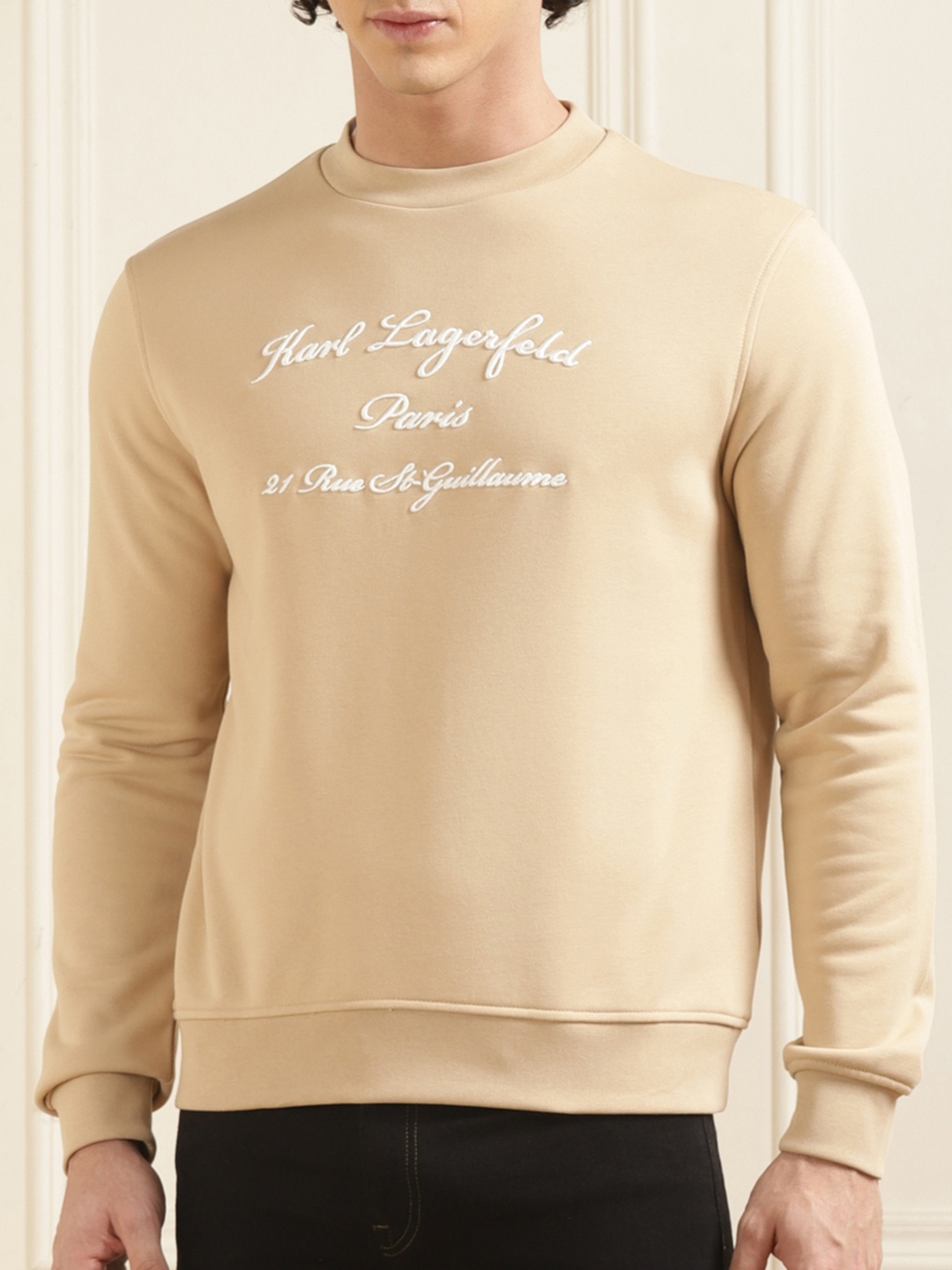 

Karl Lagerfeld Men Beige Sweatshirt