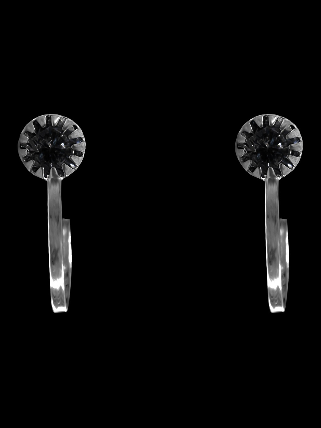 

Comet Busters Set Of 2 Silver-Plated Oxidised Nosepins