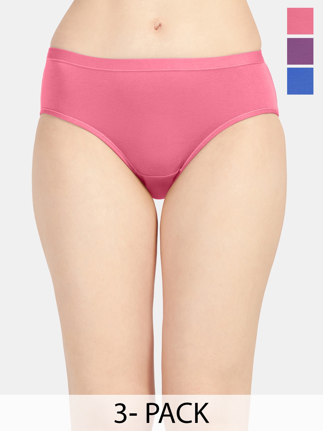 

Sonari Pack Of 3 Ultra Soft Hipster Briefs, Pink