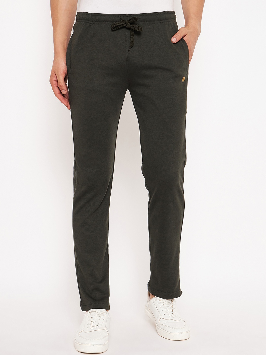 

Duke Men Mid-Rise Cotton Track Pants, Olive