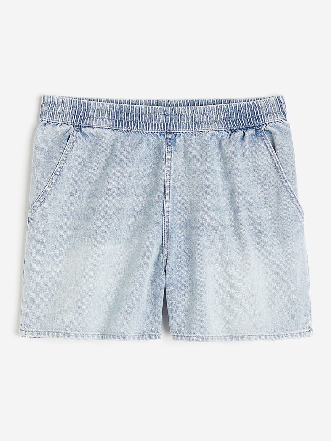 

H&M Women Pure Cotton Denim Shorts, Blue