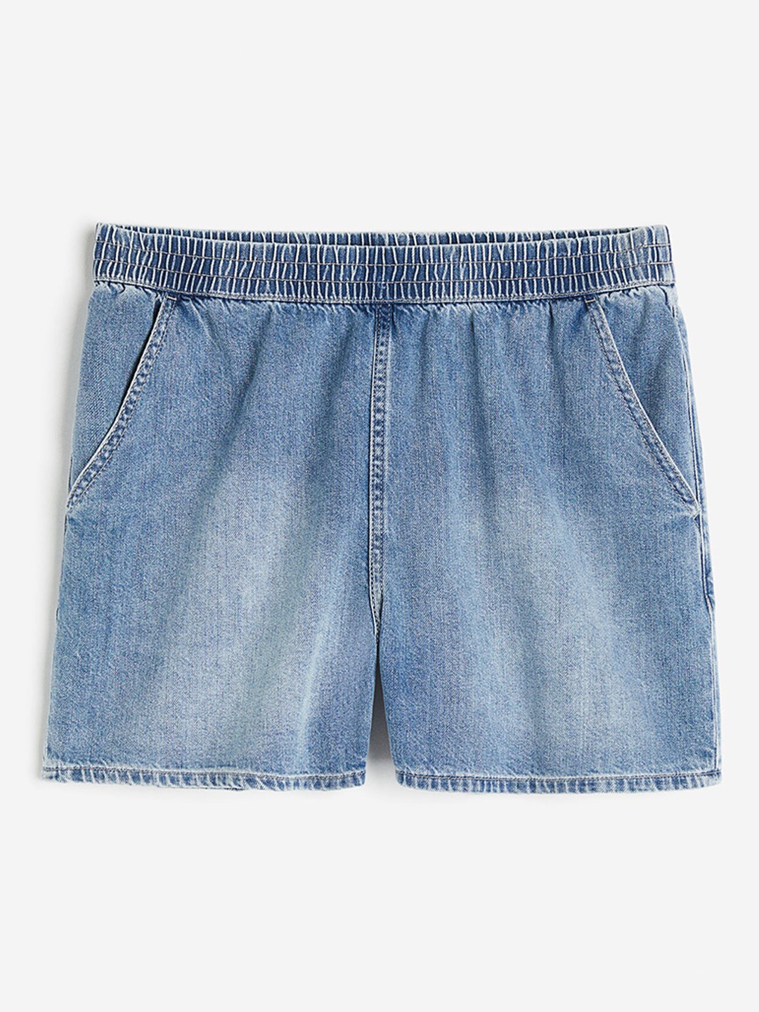 

H&M Women Pure Cotton Denim Shorts, Blue