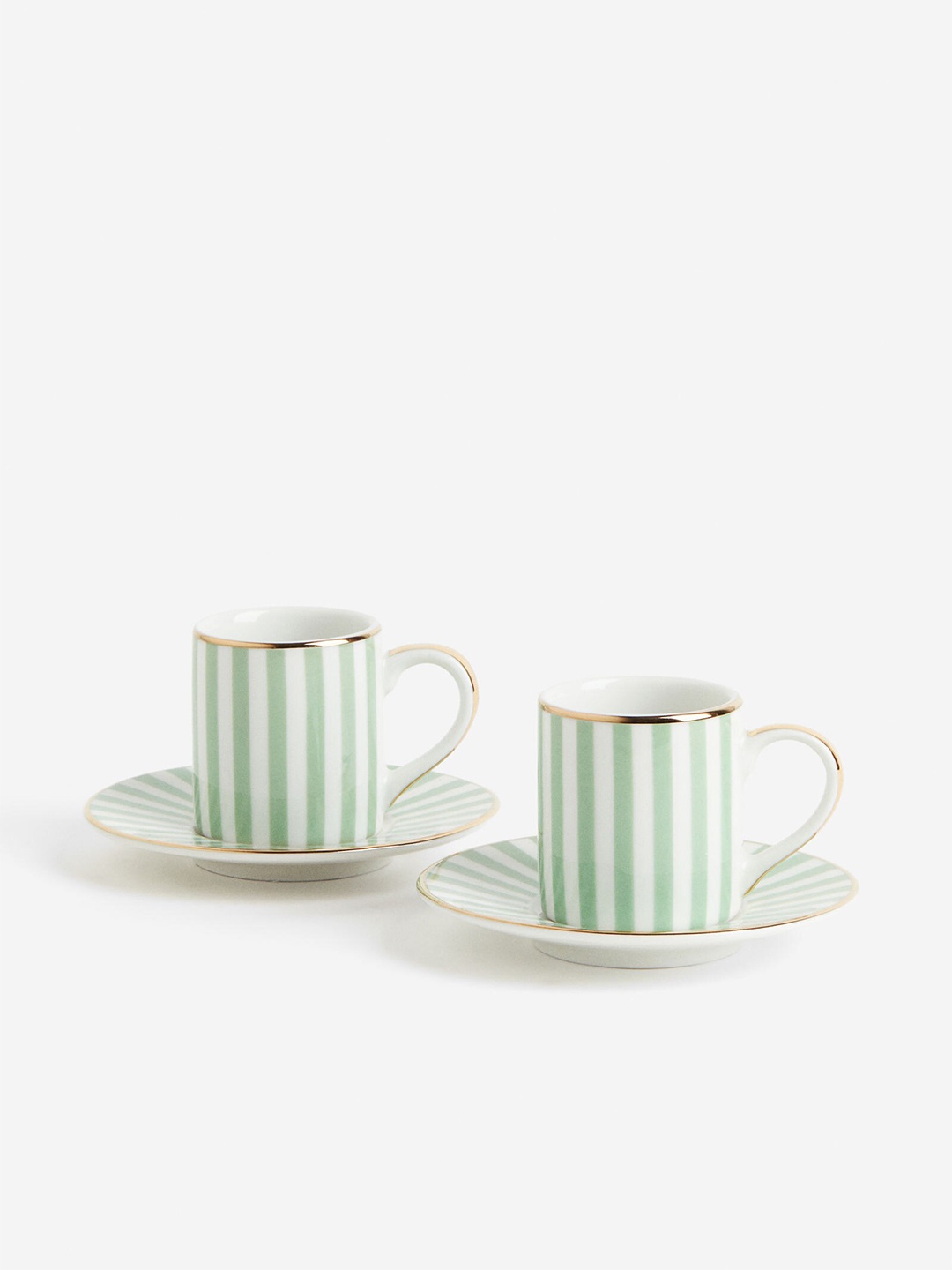 

H&M Green 2-Pack Espresso Cup and Saucer