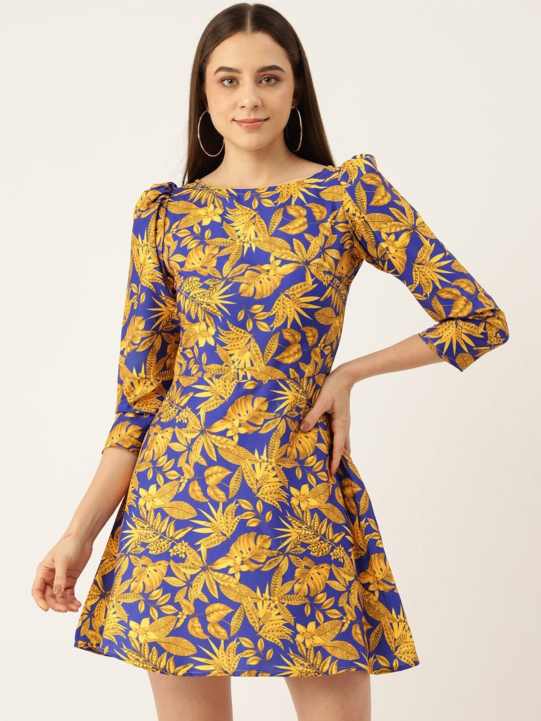 

SIRIKIT Floral Printed A-line Dress, Blue