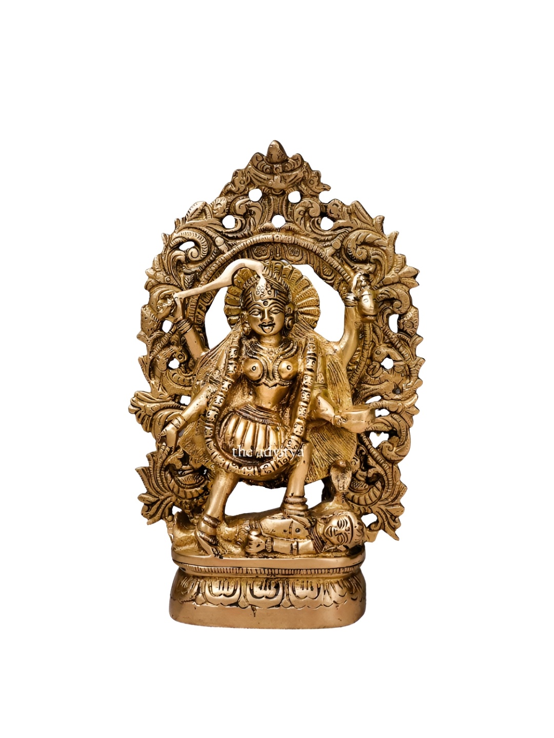

The Advitya Bhairavi Kalika Devi Brass Religious Idol, Gold
