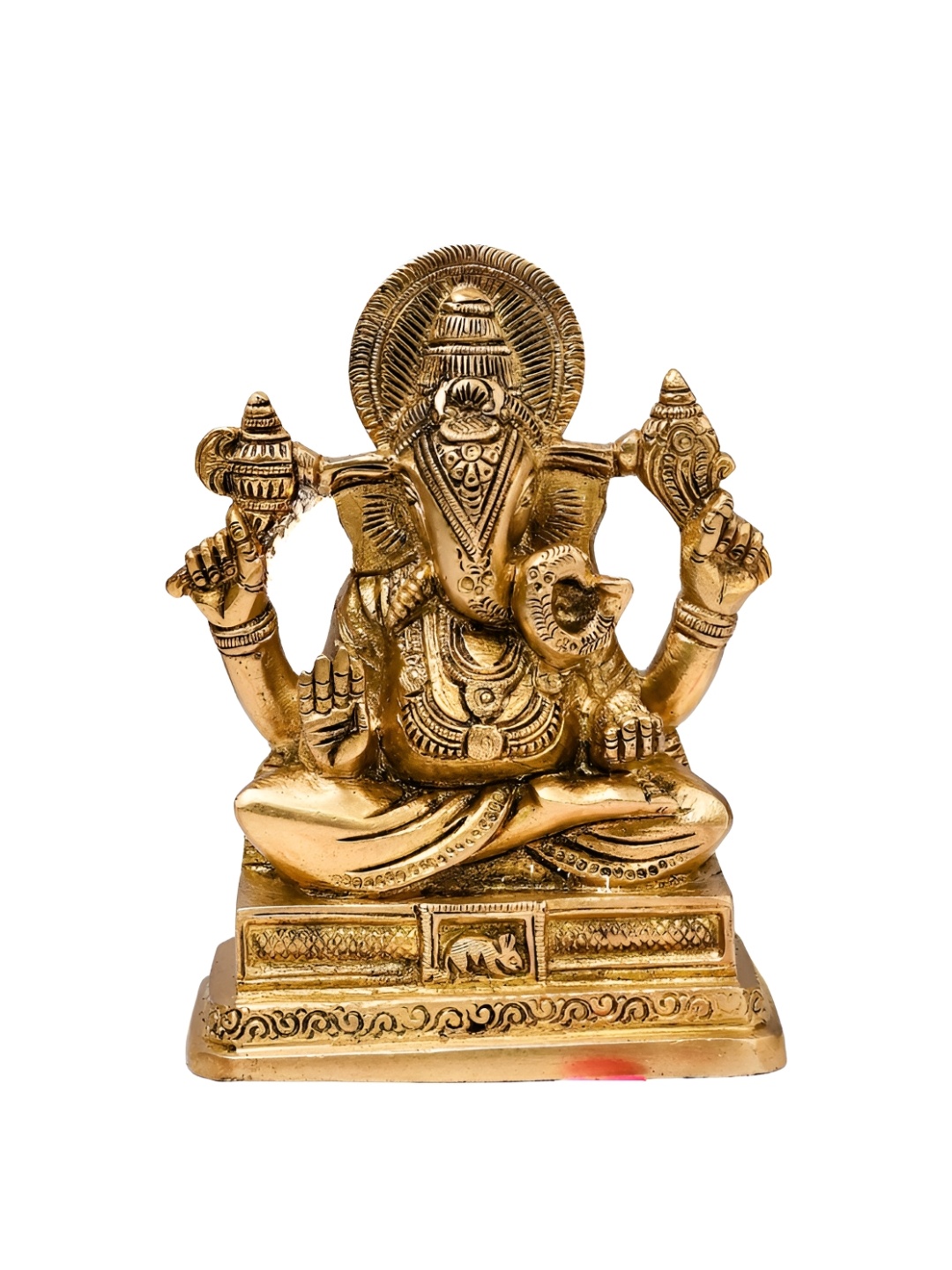 

The Advitya Gold Toned Svarup Ganesha Brass Religious Idol Showpiece