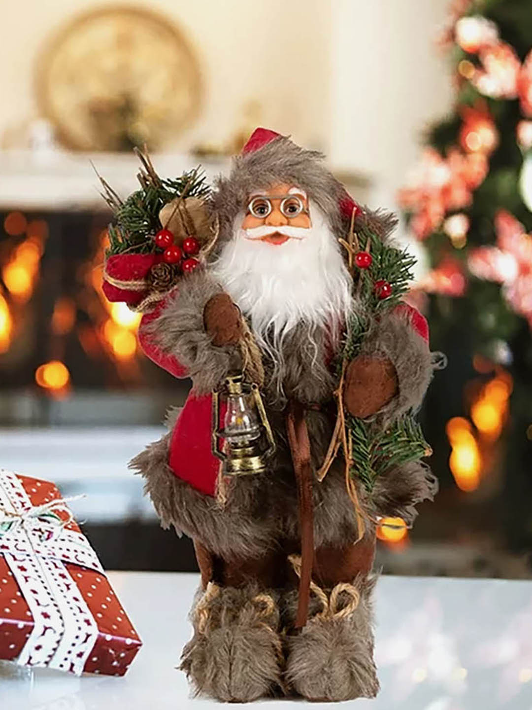 

Little Surprise Box LLP Maroon & Brown Santa Claus Christmas Decor