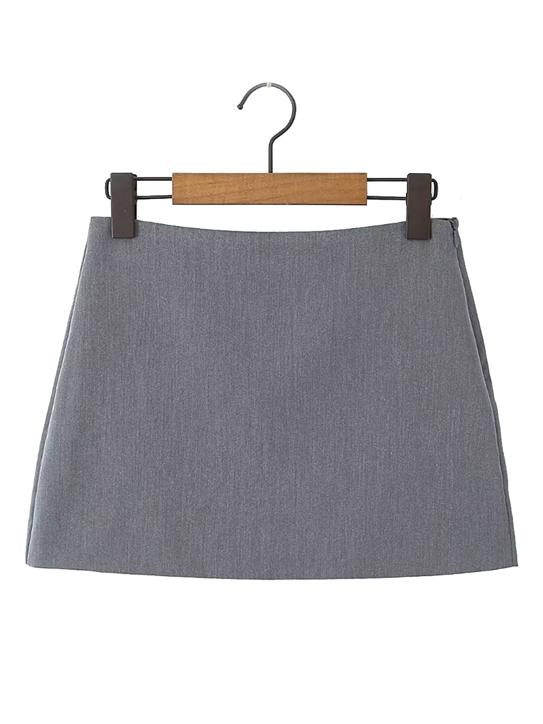

LULU & SKY Mid-Rise Flared A-Line Mini Skirt, Grey