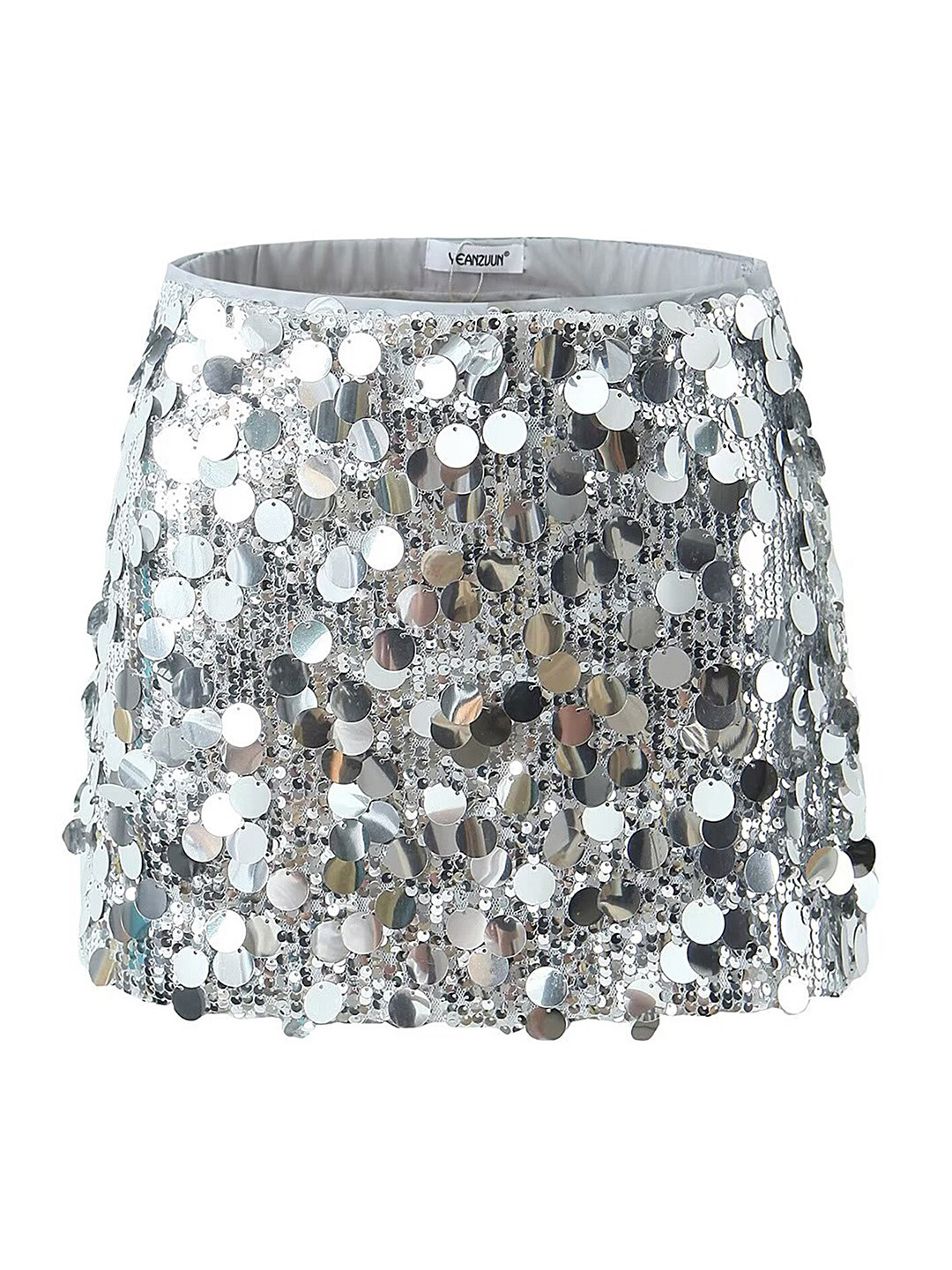 

LULU & SKY Embellished Straight Mini Skirt, Silver