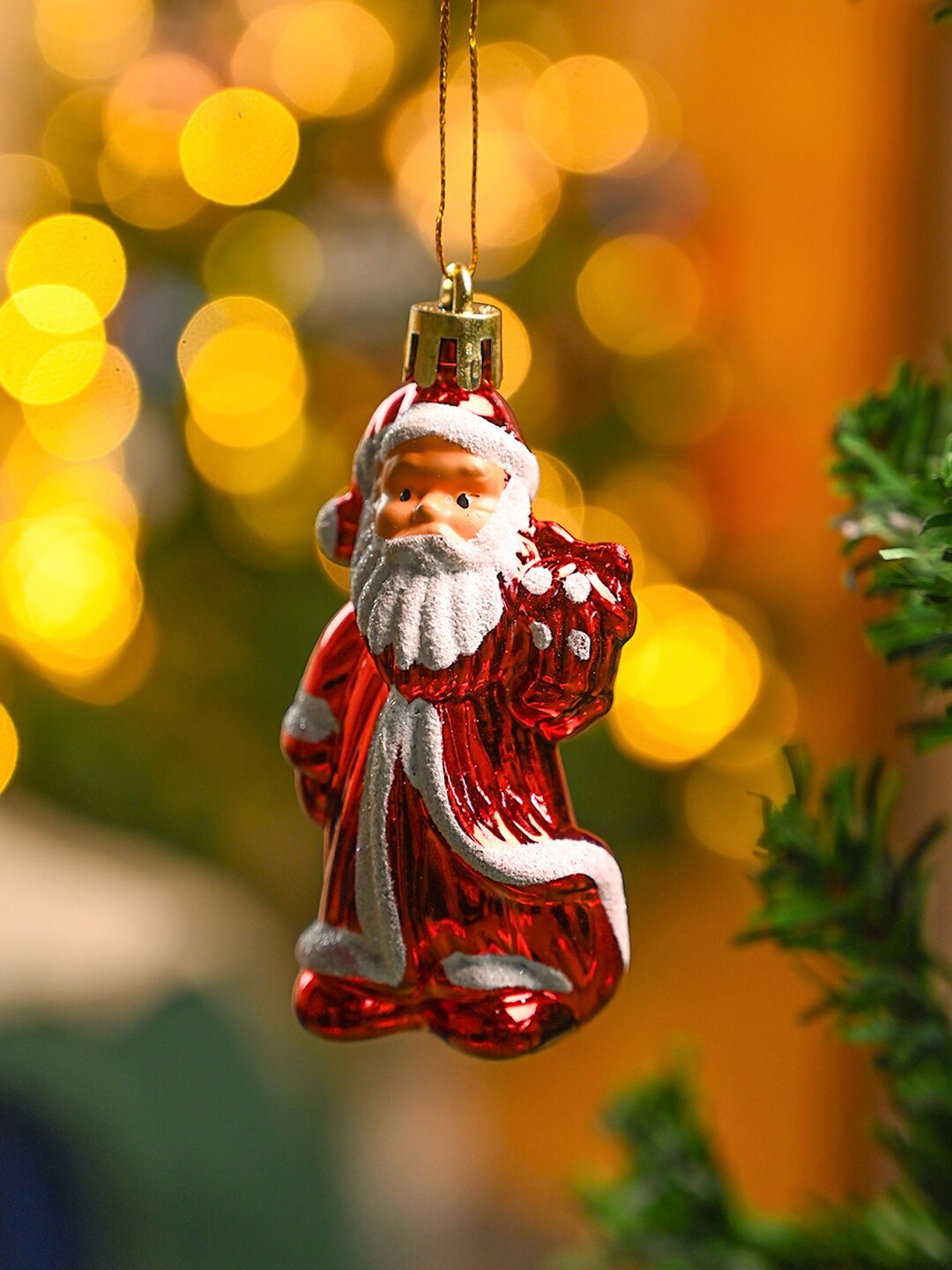 

MARKET99 Red & White 4 Pieces Santa Claus Tree Ornaments Christmas Decor