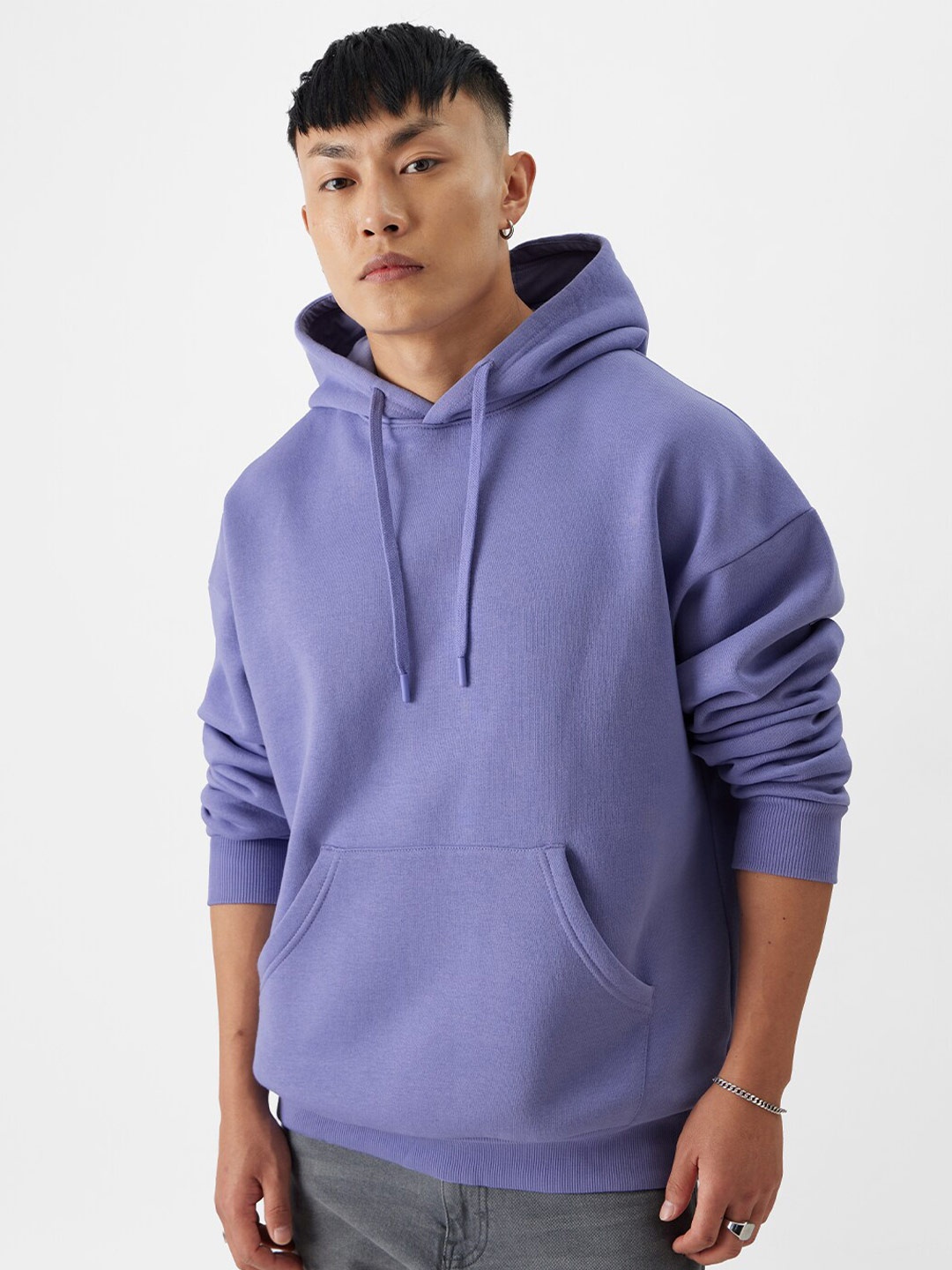 

The Souled Store Lavender Hooded Long Sleeves Pullover