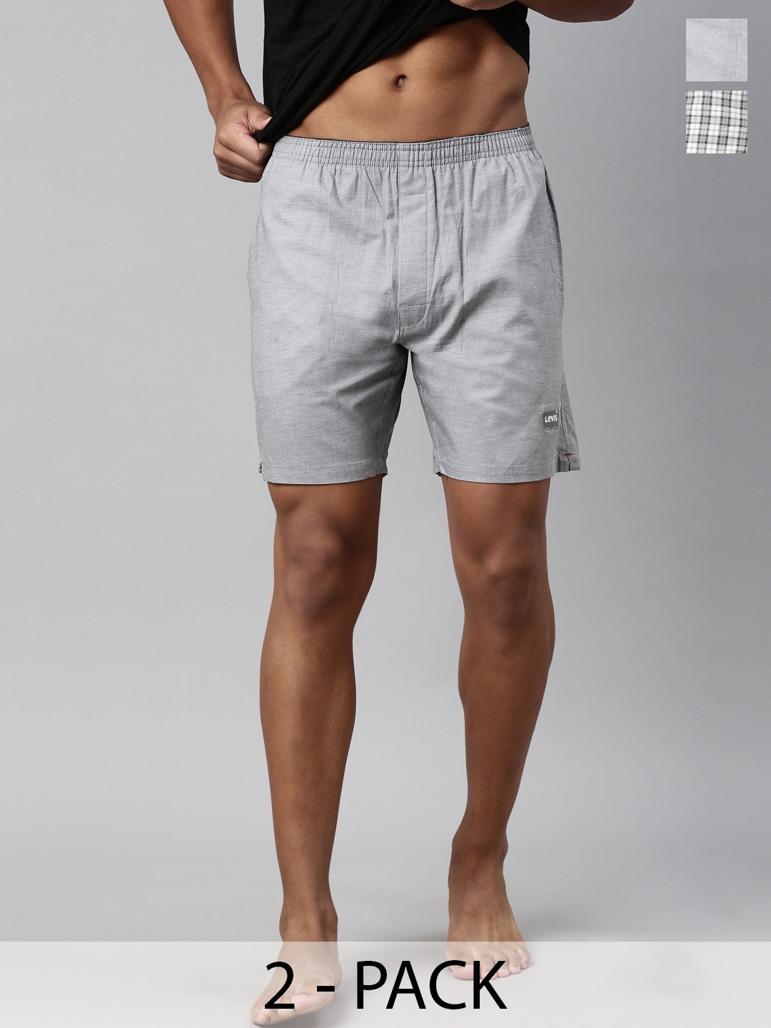 

Levis Pack Of 2 Pure Cotton Boxers, Grey