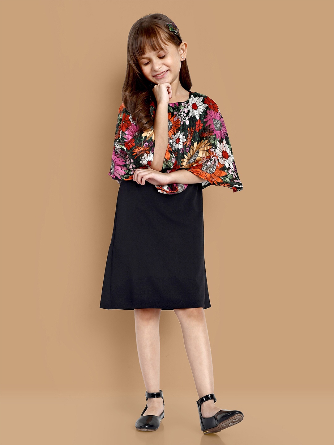 

YK Floral Printed Sheath Dress, Black