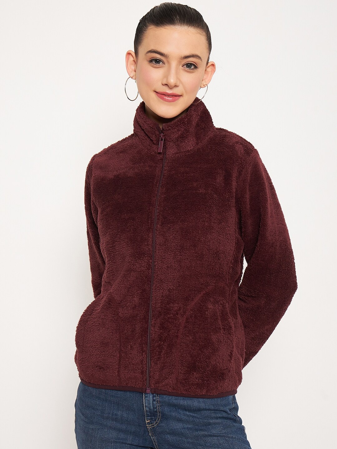 

Madame Women Maroon Sweatshirt