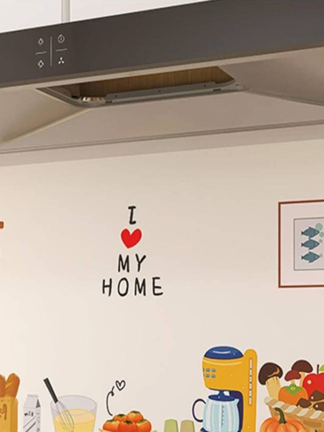 

Jaamso Royals Black & Red I Love My Home Design Rust Proof Kitchen Wallpaper