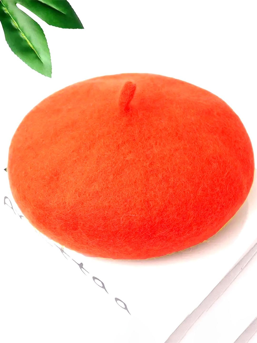 

TIPY TIPY TAP Girls Beret Hat Woollen Cap, Orange