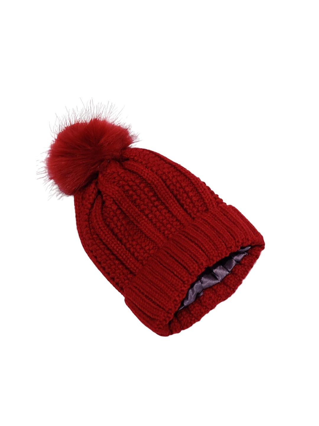 

TIPY TIPY TAP Kids Self Design Woollen Beanie, Red