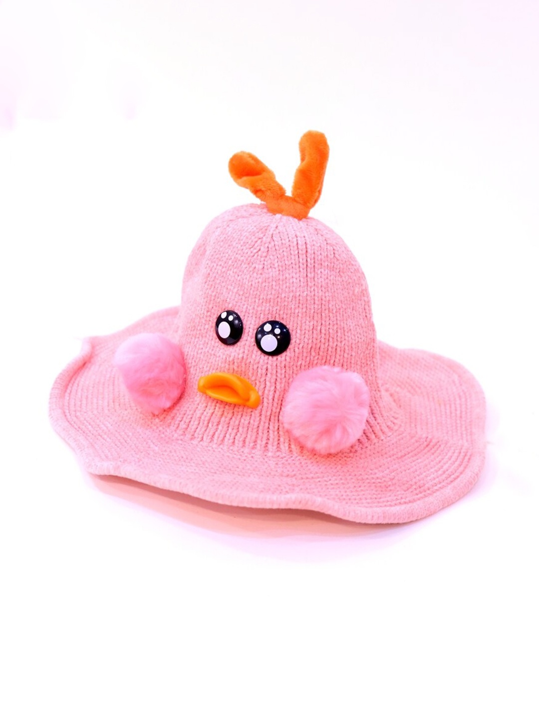 

TIPY TIPY TAP Infants Self Design Acrylic Woollen Duck Hat, Pink