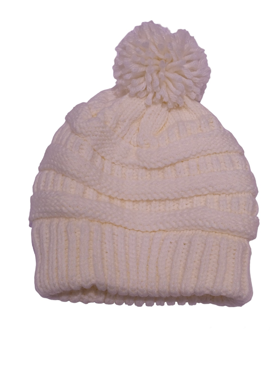 

TIPY TIPY TAP Kids Self Design Woollen Beanie, White