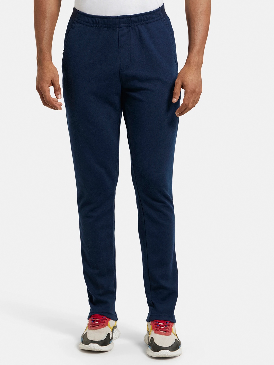 

Jockey Men Slim Fit Mid-Rise Track Pants, Navy blue