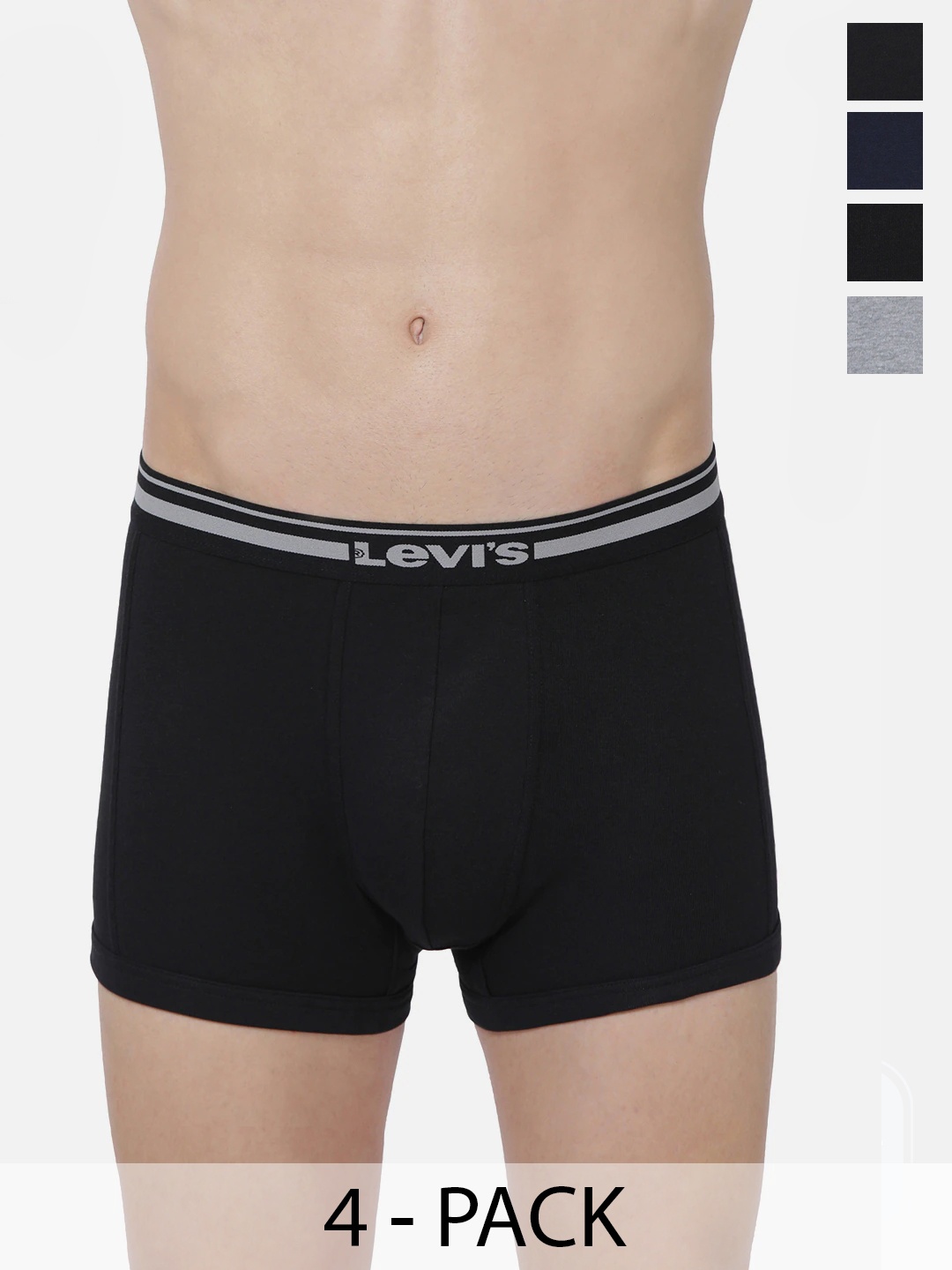 

Levis Pack Of 4 Pure Cotton Short Trunks, Black