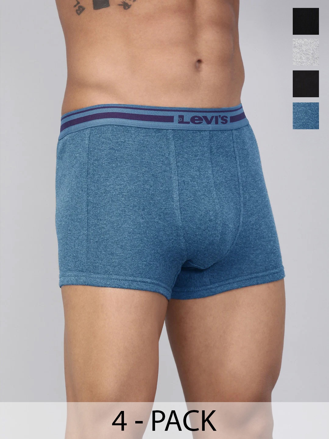 Levis Pack Of 4 Pure Cotton Short Trunks, Assorted
