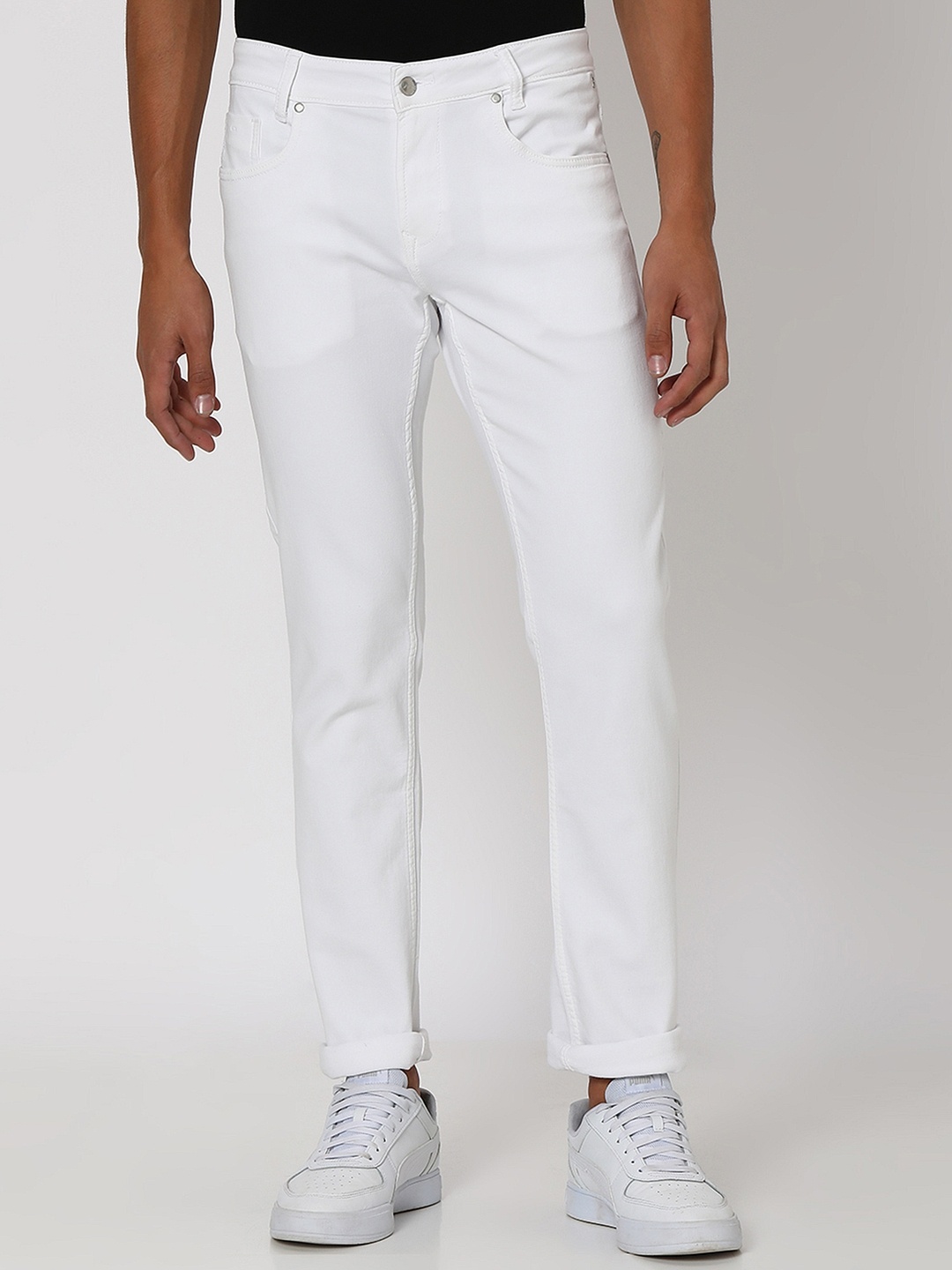 

Mufti Men Slim Fit Clean Look Stretchable Jeans, White
