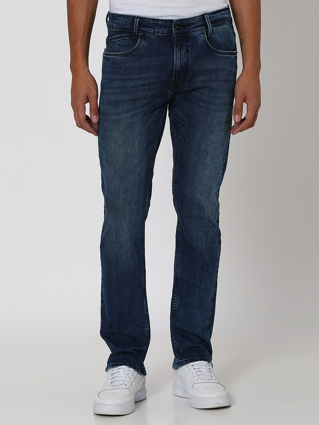 

Mufti Men Straight Fit Stretchable Jeans, Navy blue